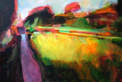 Jon Rowland, Coast - The River Bank, Original Abstract Landscape Painting