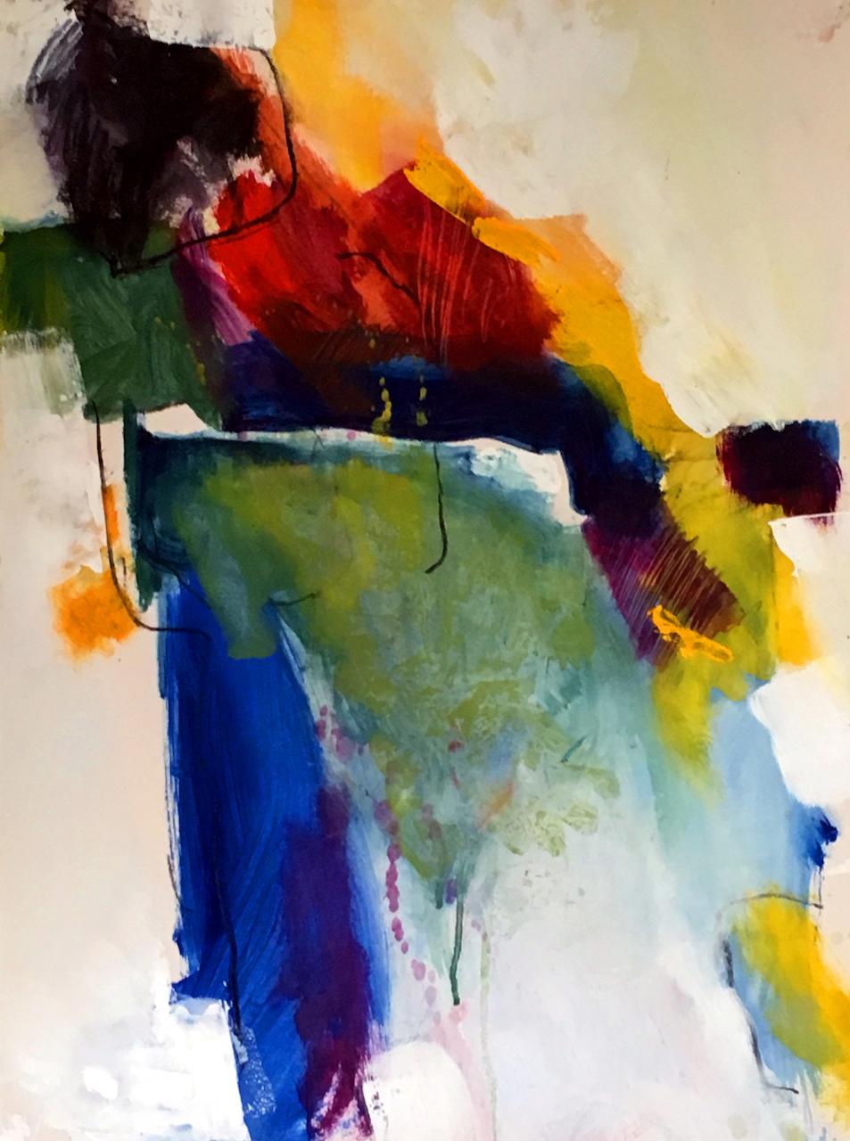 Jon Rowland, Tirare la brezza, Arte espressionista astratta originale, BrightArt in vendita 1