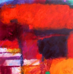 Jon Rowland, Tree Love #5, Original Abstract Painting, Bright Contemporary Art