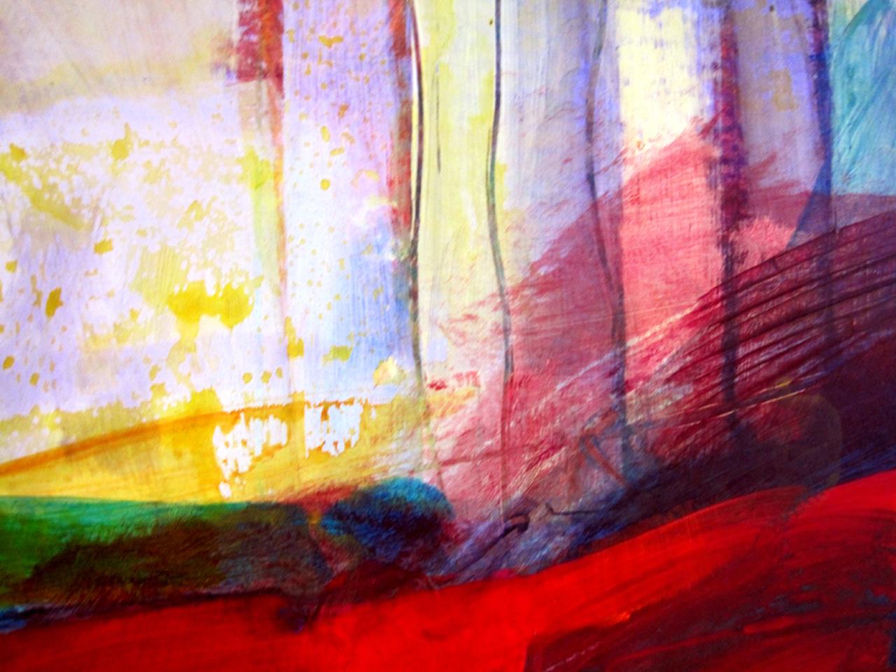 Jon Rowland, Woodland Dapple, Original Abstract Art, Red Art, Contemporary Art 2