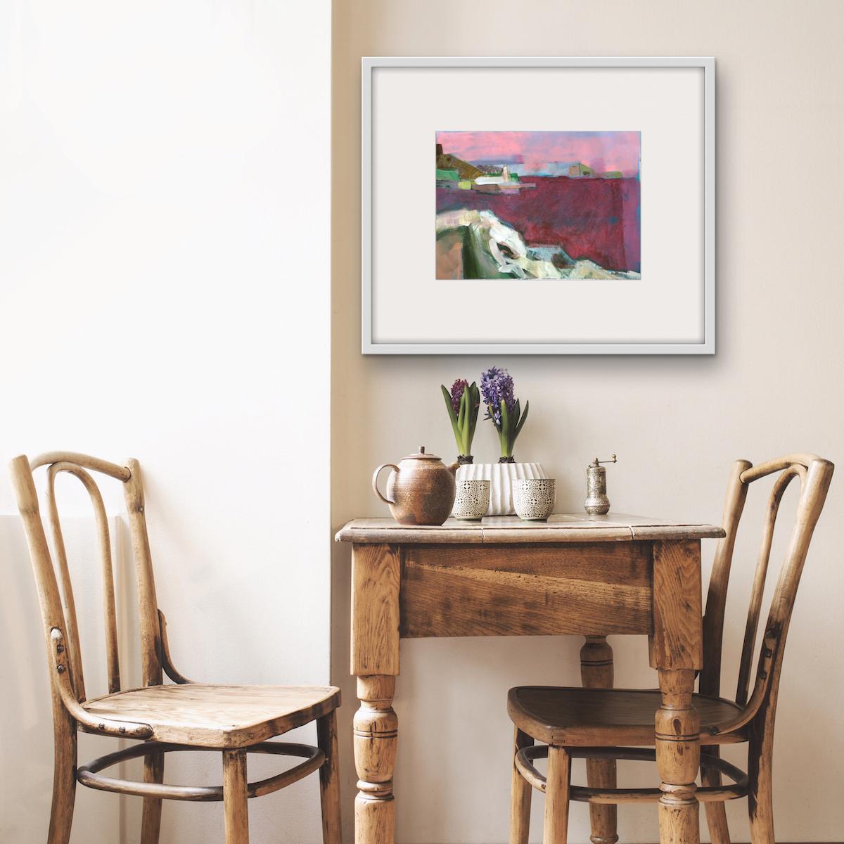 Le coucher de soleil en bord de lac par Jon Rowland, art abstrait contemporain, peinture originale en vente 6