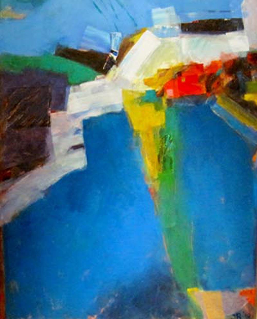 Seas of Pleasure – Blue Pool #7 , large abstract art painting, 