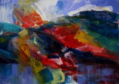 Shoreline, Jon Rowland, Original zeitgenössisches Gemälde des abstrakten Expressionismus
