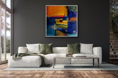 Wandteppich, Originalgemälde, Abstrakte Kunst, Collage in Mischtechnik, Naher Osten