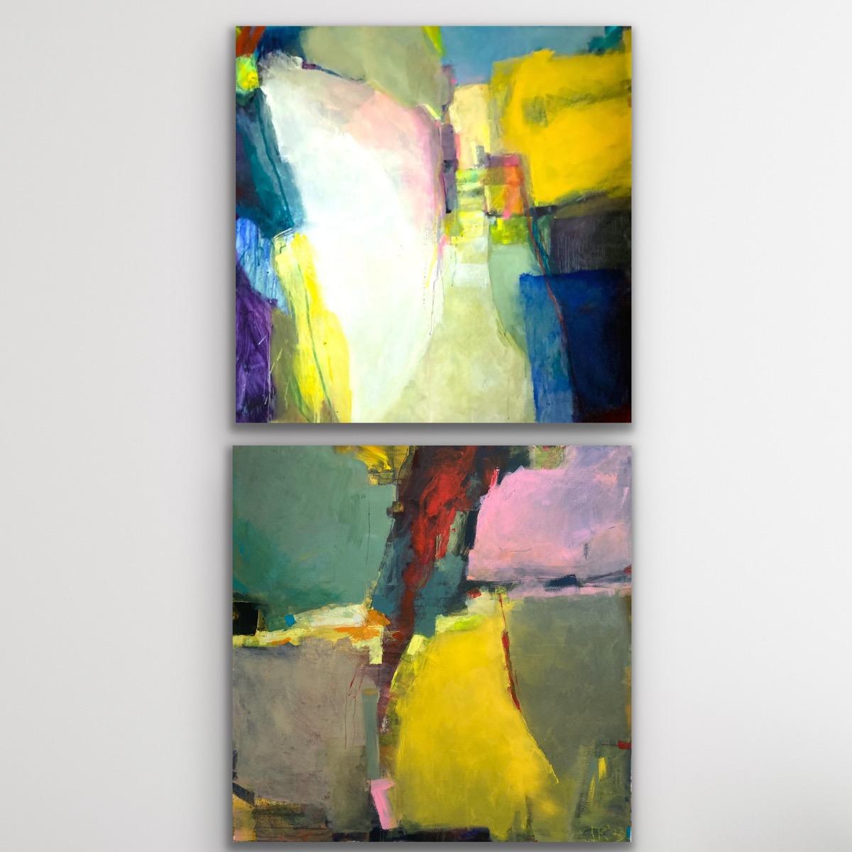 Jon Rowland Abstract Painting – The Passage - Per me si va nella cita dolente, Fear no More the Lightning Flash