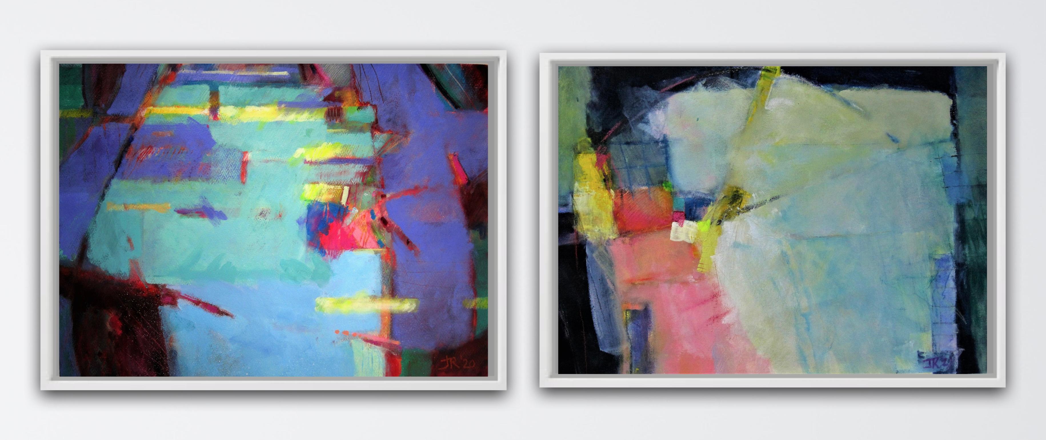 Jon Rowland Abstract Painting – Durch das Frühlingsfenster und das Carmargue-Diptychon