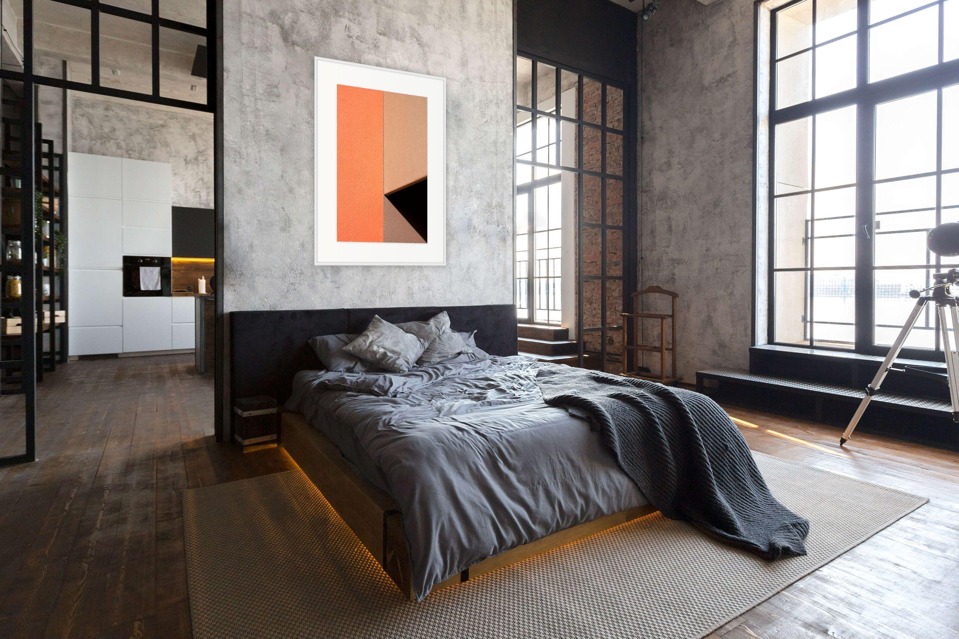 Orange Brown and Black - focuses on mundane urban landscape, Photographic For Sale 2