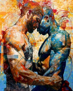 "Fire and Ice" by Jon Wassom, Mixed Media, Male Couple
