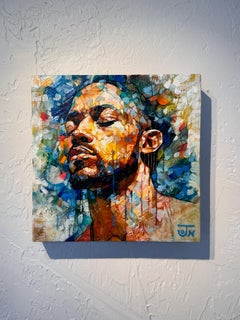 "Halo de Confort" de Jon Wassom, Técnica Mixta, Retrato Masculino