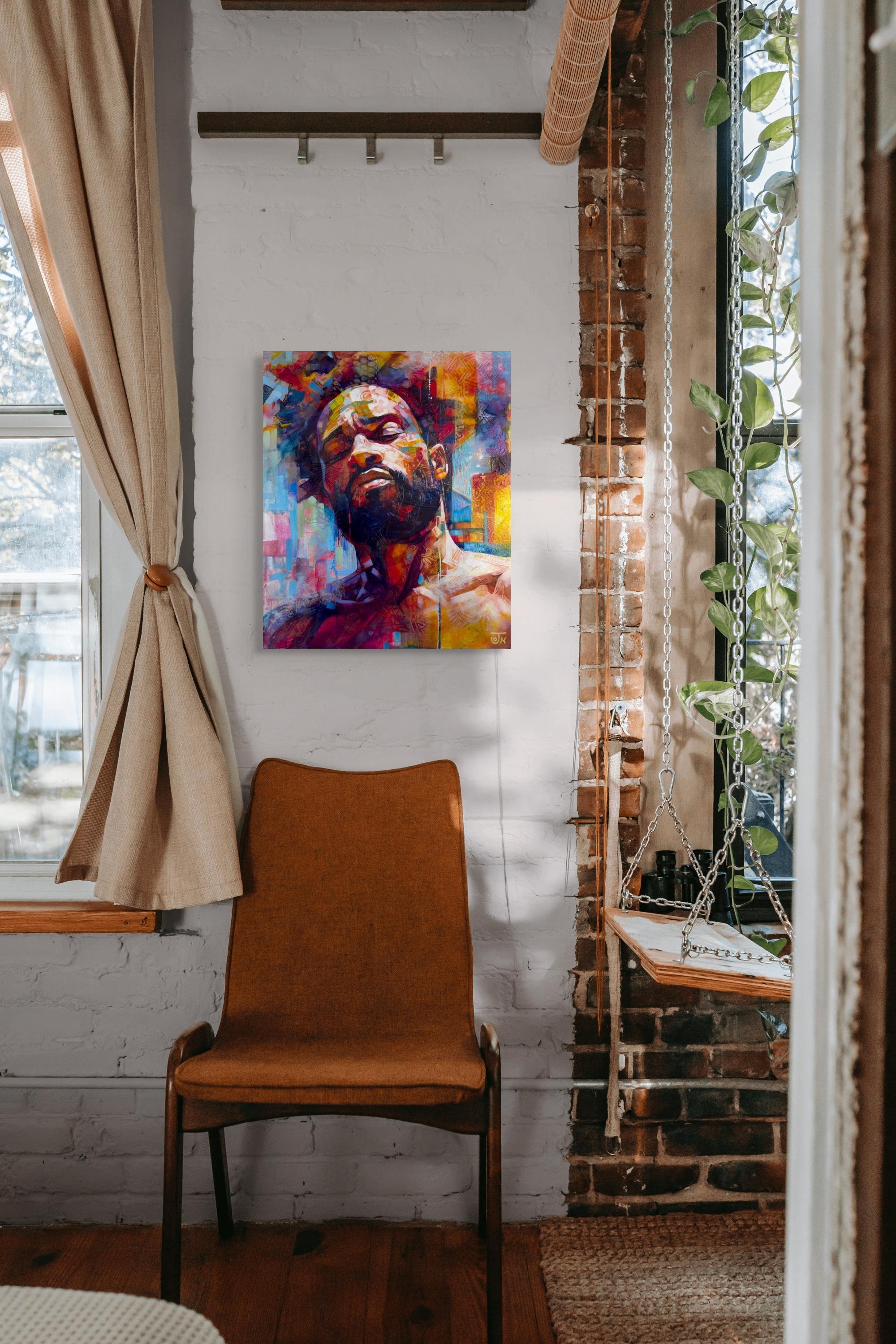 Jon Wassom - Búsqueda del alma - Pintura figurativa expresiva en técnica mixta en venta 6