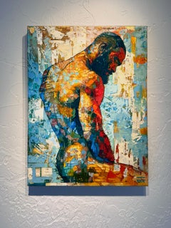 "Naked Truth" by Jon Wassom, Mixed Media, Male Nude