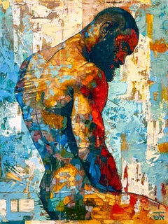 "Naked Truth" di Jon Wassom, tecnica mista, nudo maschile
