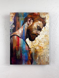 "The Space Between" - Expressive Mixed Media Figurative Painting