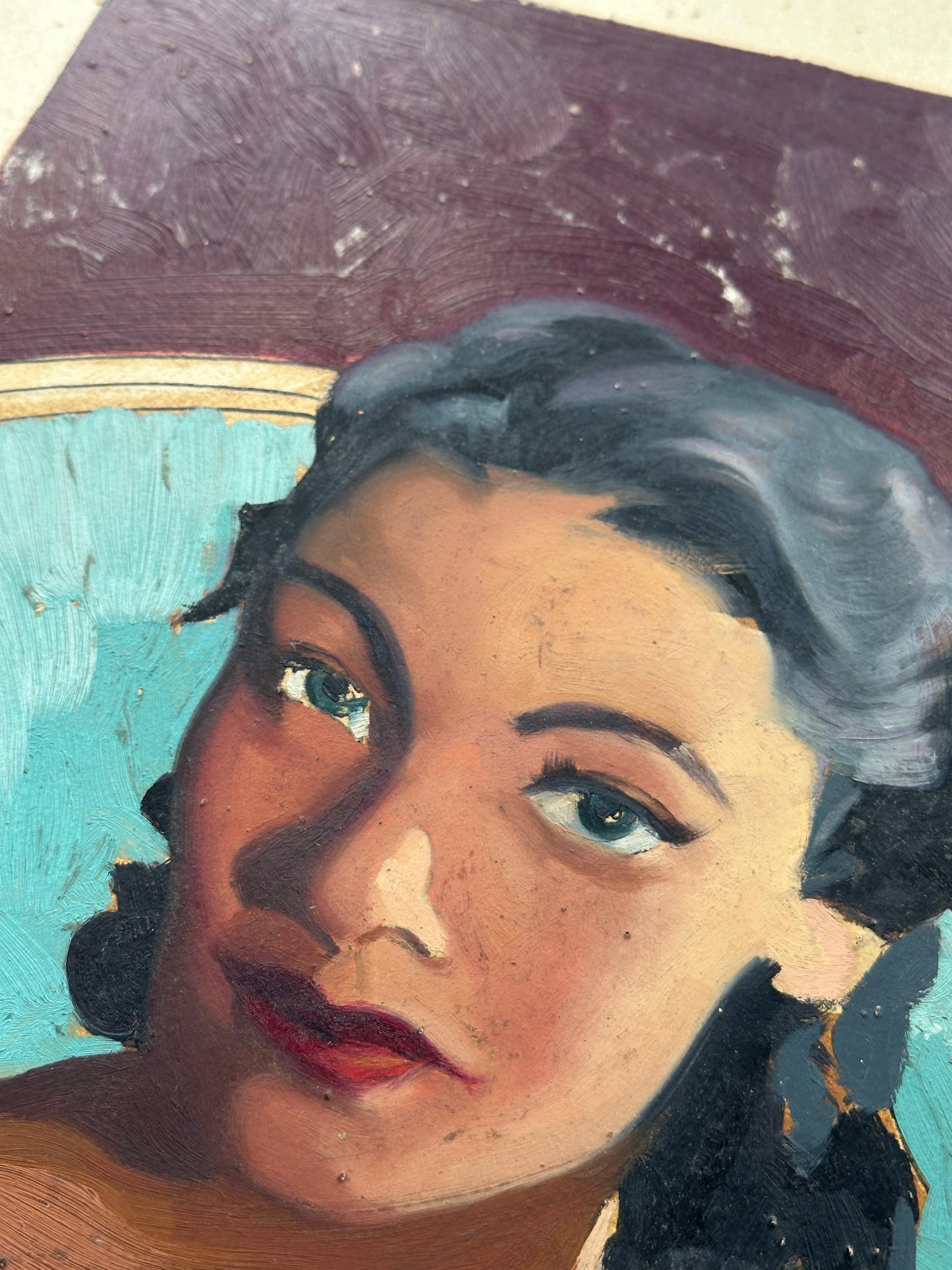 Atribuido a Jon Whitcomb (1906-1988)

Ilustración de mujer joven y glamurosa, hacia 1950.

Témpera sobre cartón ilustración, la imagen mide 9 x 13 pulgadas.

Tablero de 15 x 20 pulgadas. 

La pintura está inacabada y el verso parece haber sido