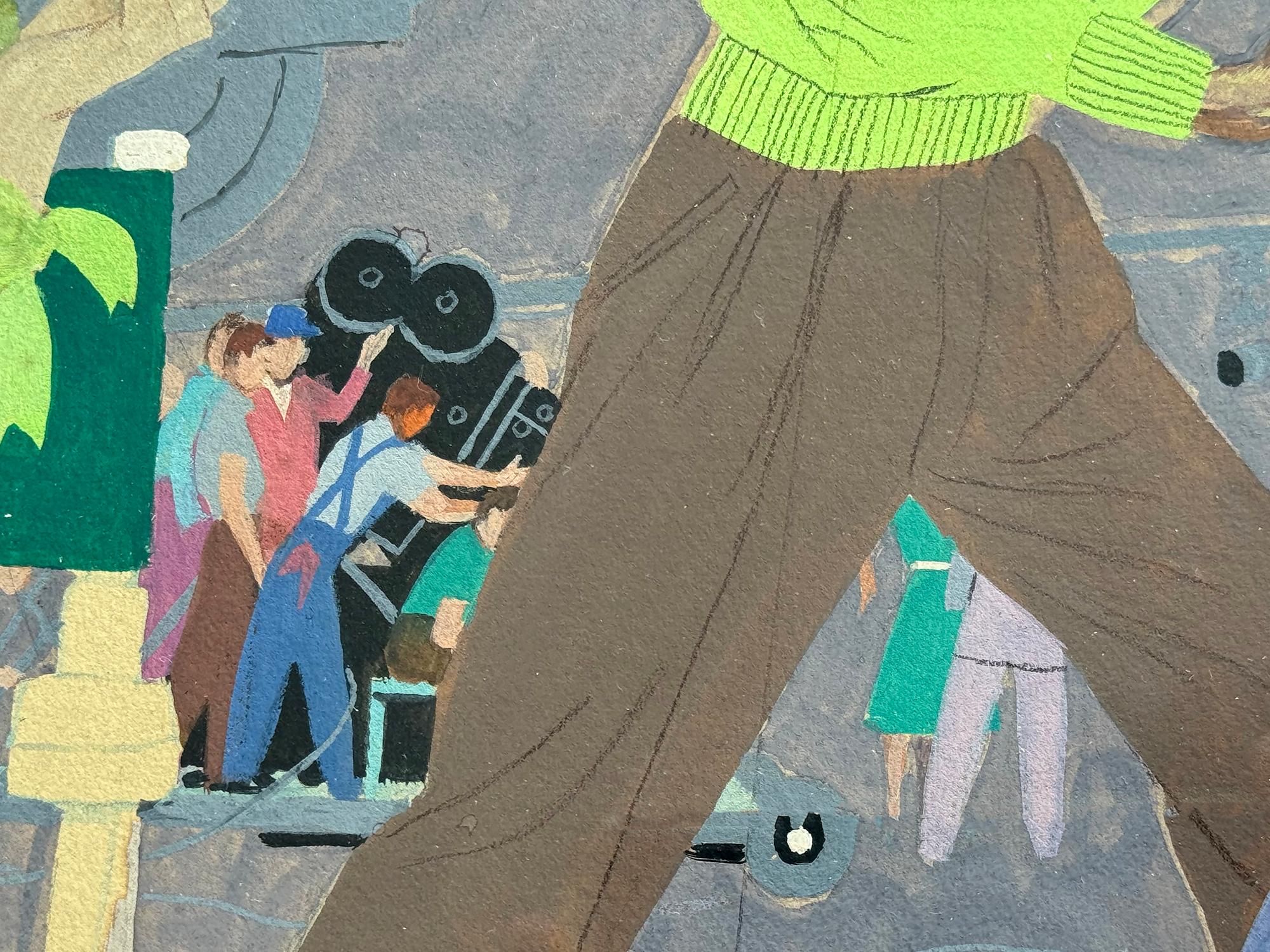 Ilustración Cosmopolita de Mediados de Siglo Narrativa Familiar Surrealista en venta 6
