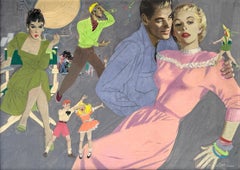 Mid-Century Cosmopolitan Illustration Surreal Family Narrative
