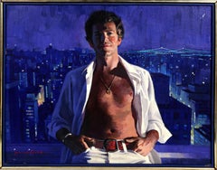 Portrait Over Manhattan, Oil Painting by Jon Whitcomb