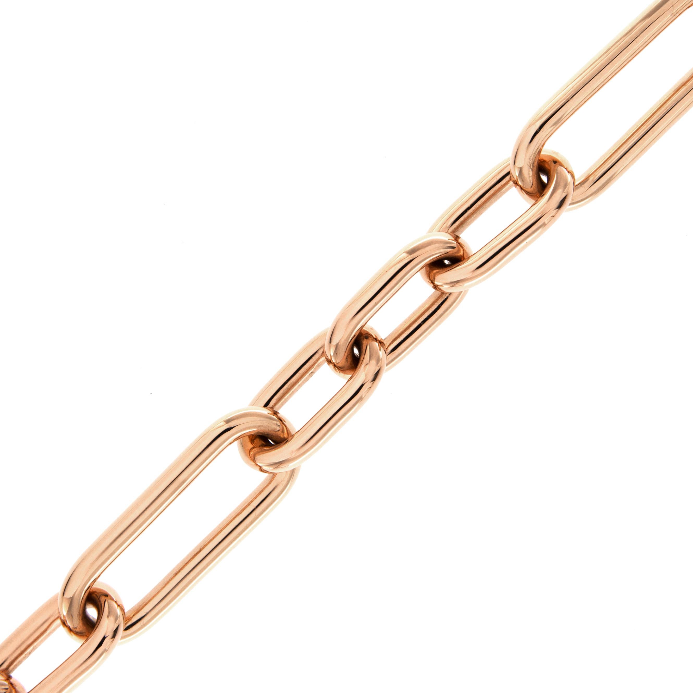 Alex Jona 18 Karat Rose Gold Link Chain Bracelet 1