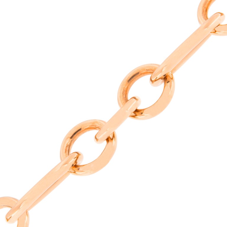 Alex Jona 18 Karat Rose Gold Link Chain Necklace In New Condition For Sale In Torino, IT