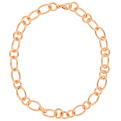 Alex Jona 18 Karat Rose Gold Link Chain Necklace