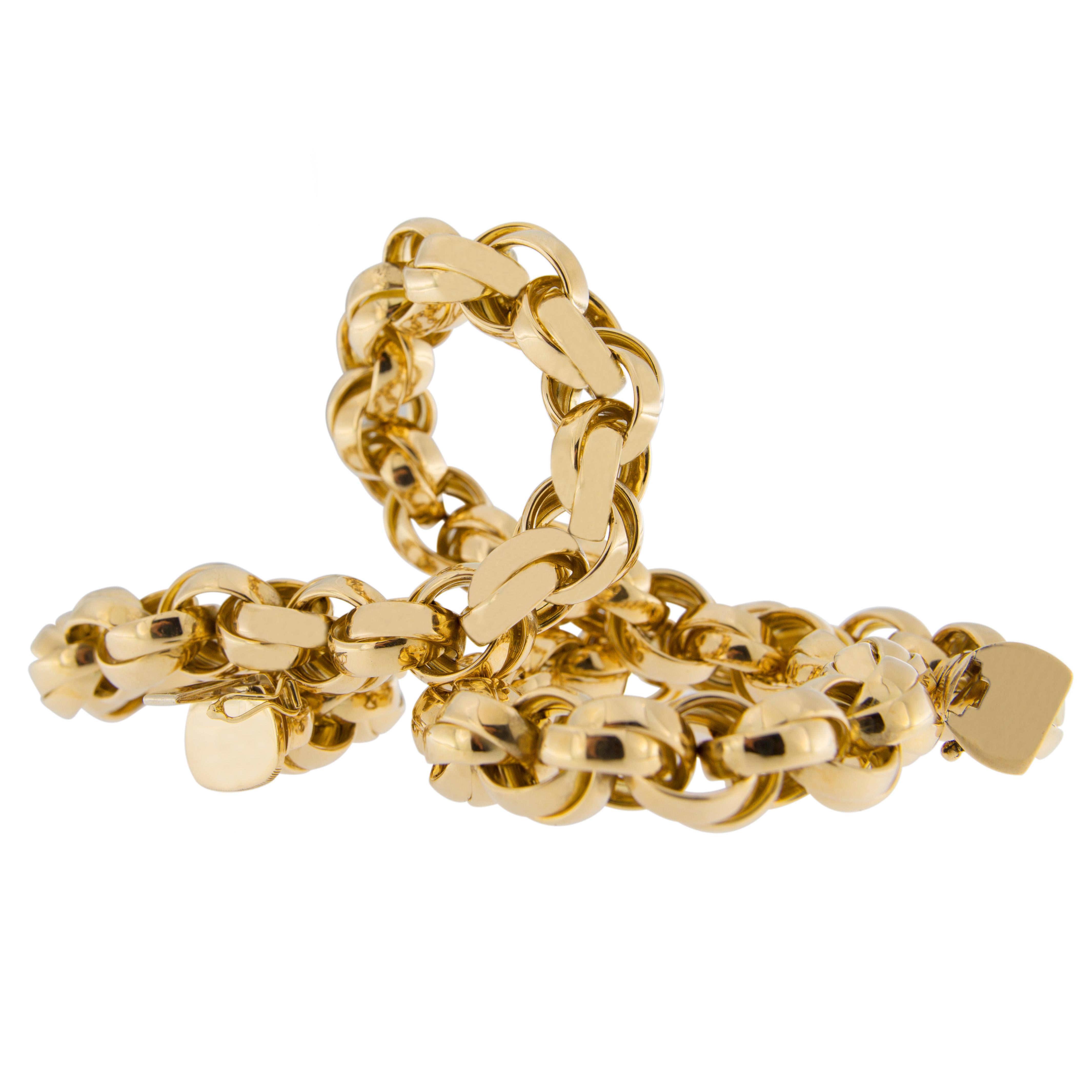 Jona 18 Karat Yellow Gold Chain Link Necklace 4