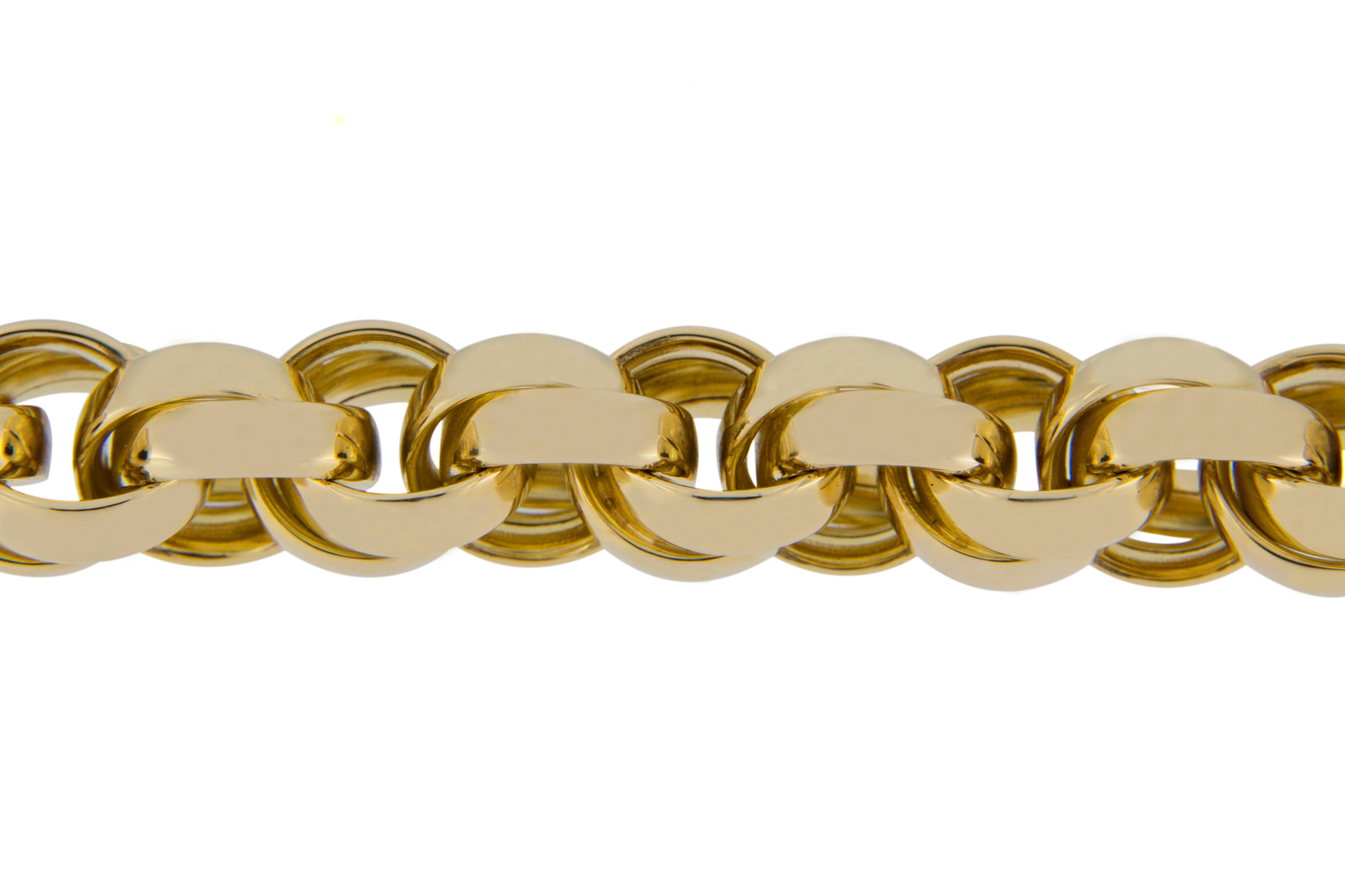 Contemporary Jona 18 Karat Yellow Gold Chain Link Necklace