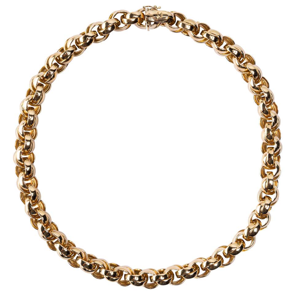 Valentin Magro 18 Karat Yellow Gold Link Choker Necklace For Sale at ...