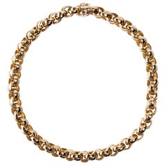 Alex Jona 18 Karat Yellow Gold Chain Link Necklace