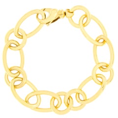 Alex Jona 18 Karat Yellow Gold Link Chain Bracelet