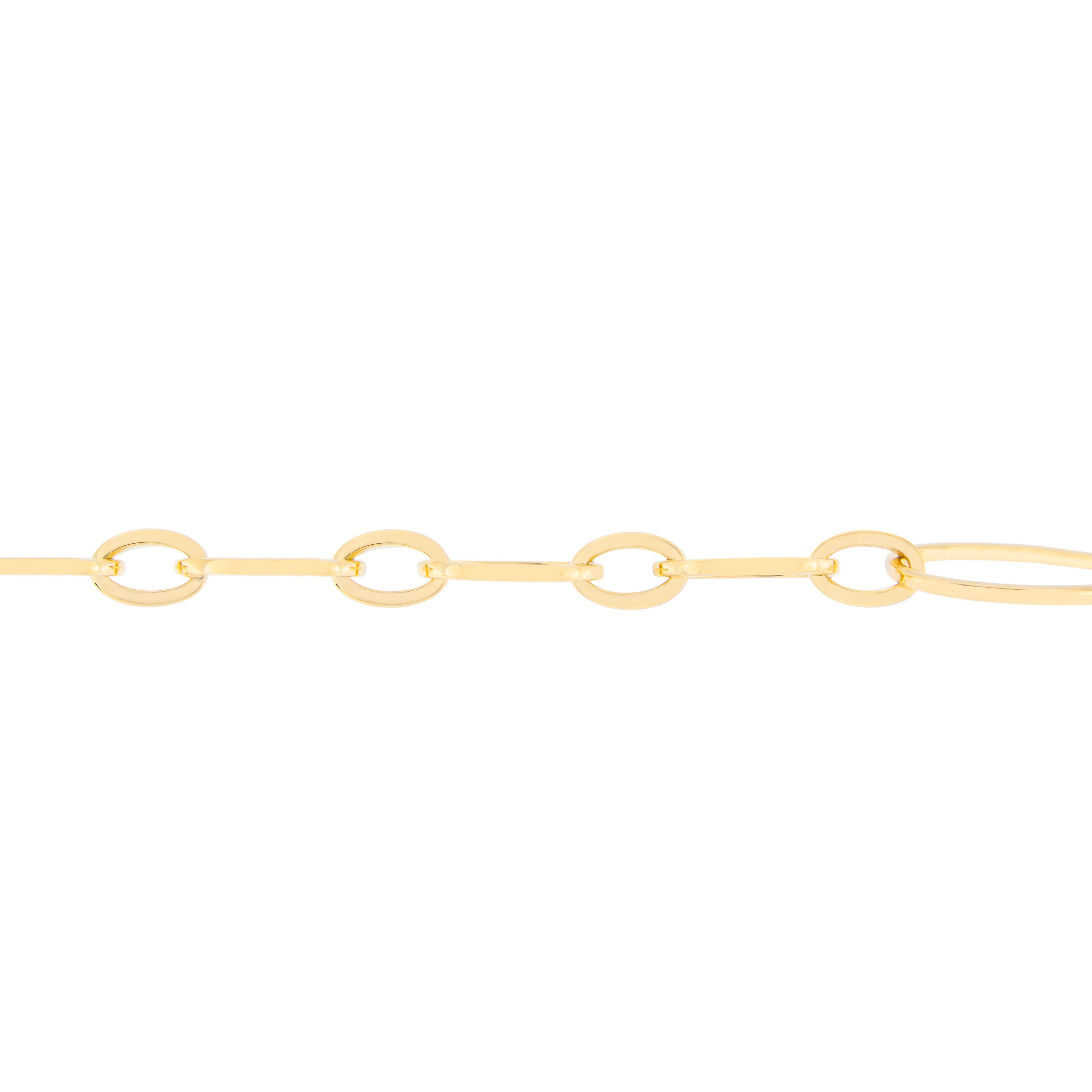 Women's or Men's Jona 18 Karat Yellow Gold Link Chain Necklace