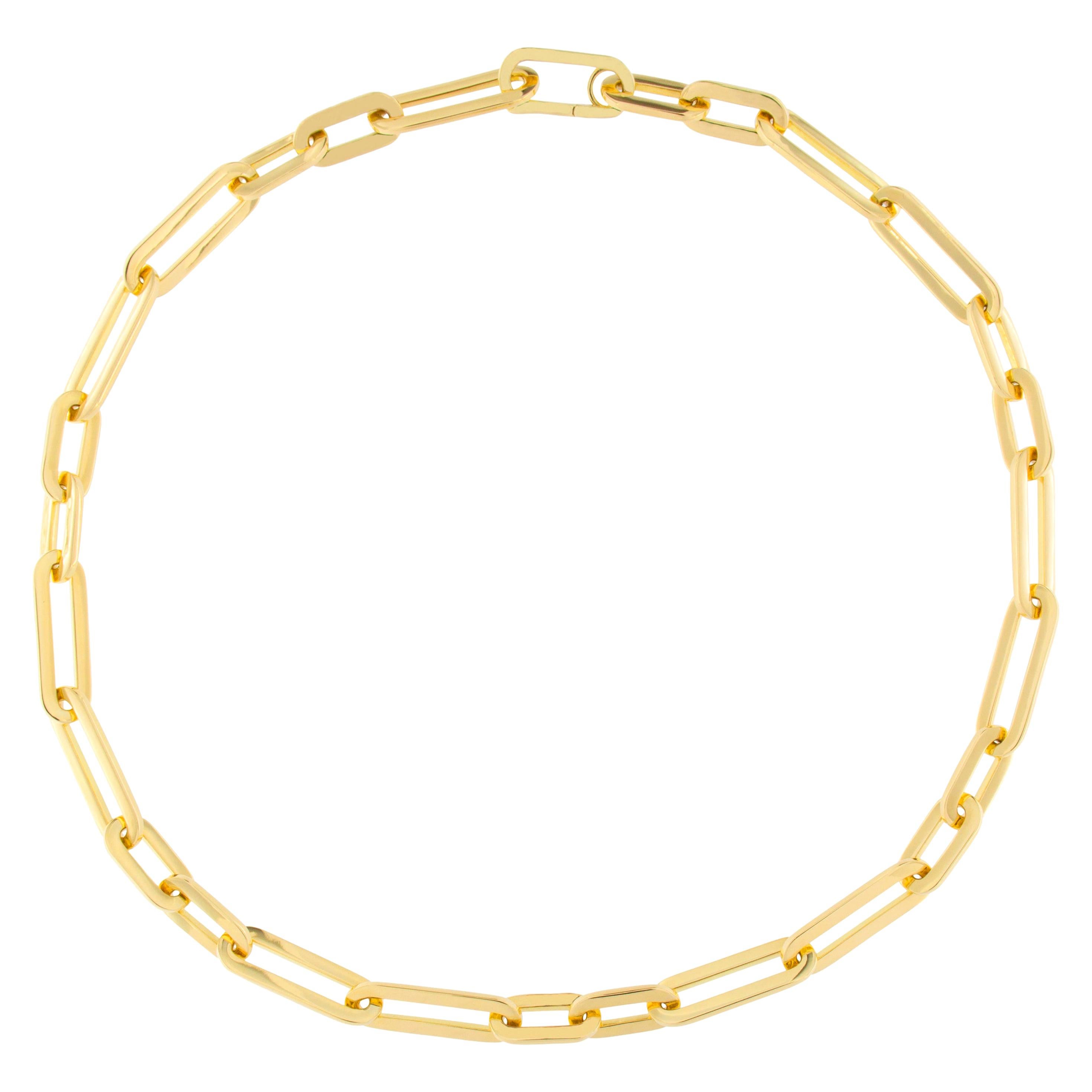 Alex Jona 18 Karat Yellow Gold Link Chain Necklace