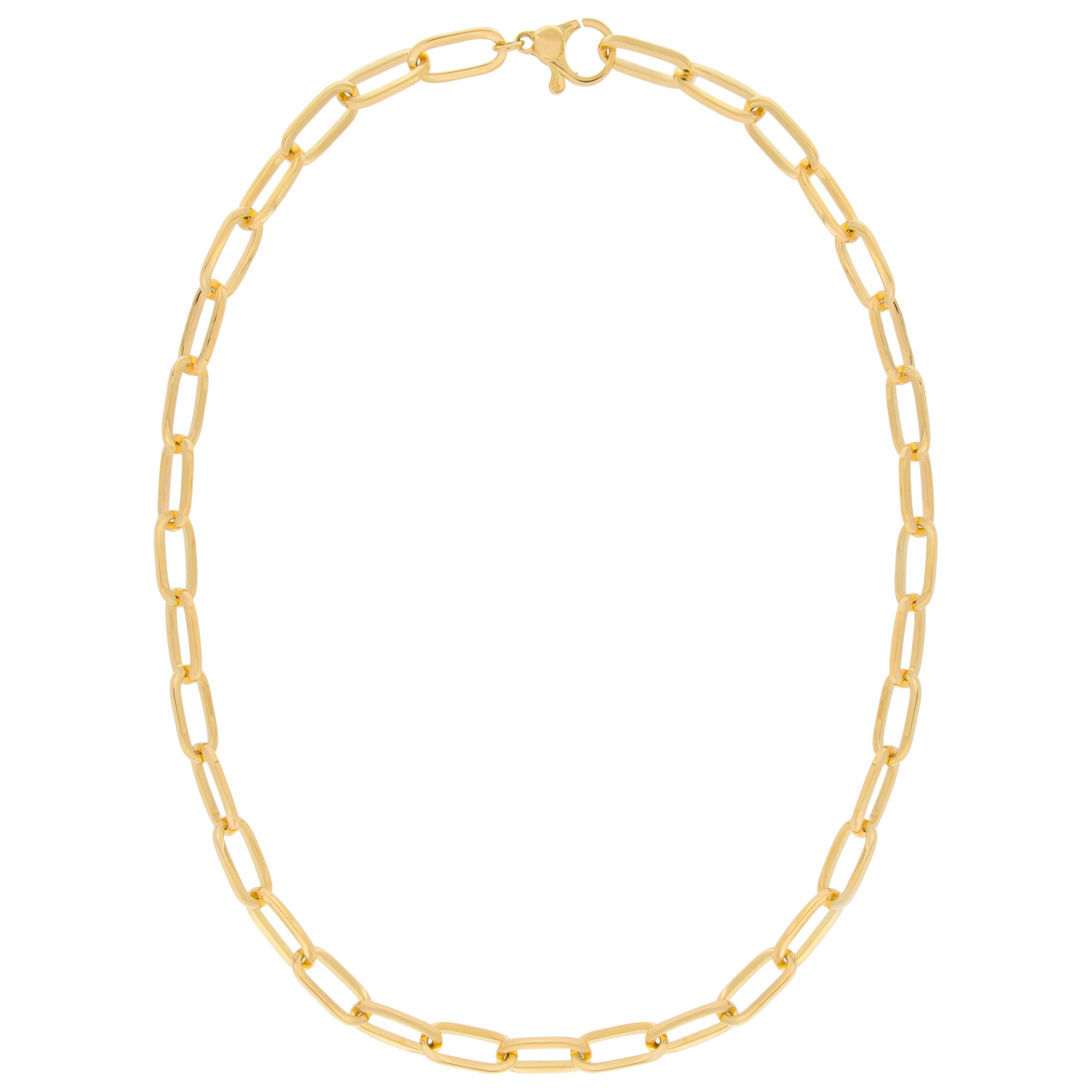 Jona 18 Karat Yellow Gold Link Chain Necklace