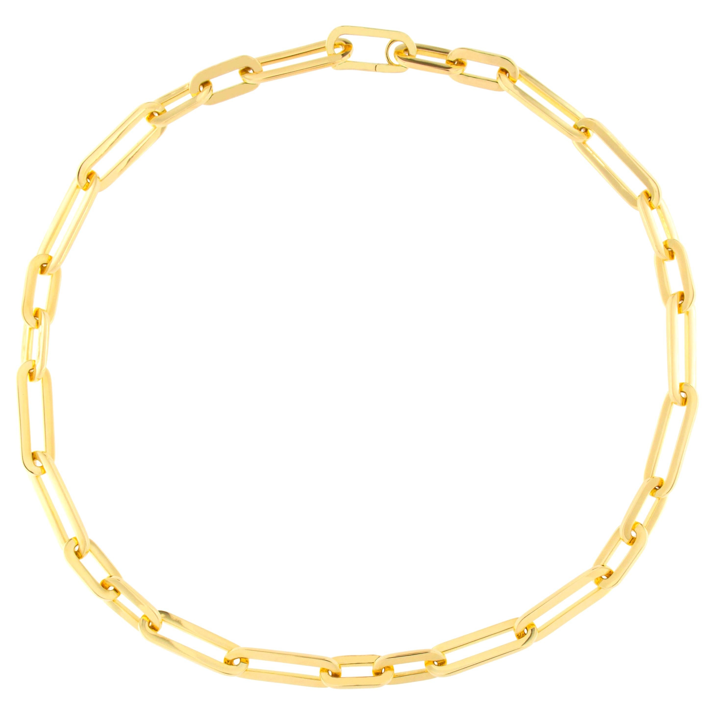 Alex Jona 18 Karat Yellow Gold Link Chain Necklace