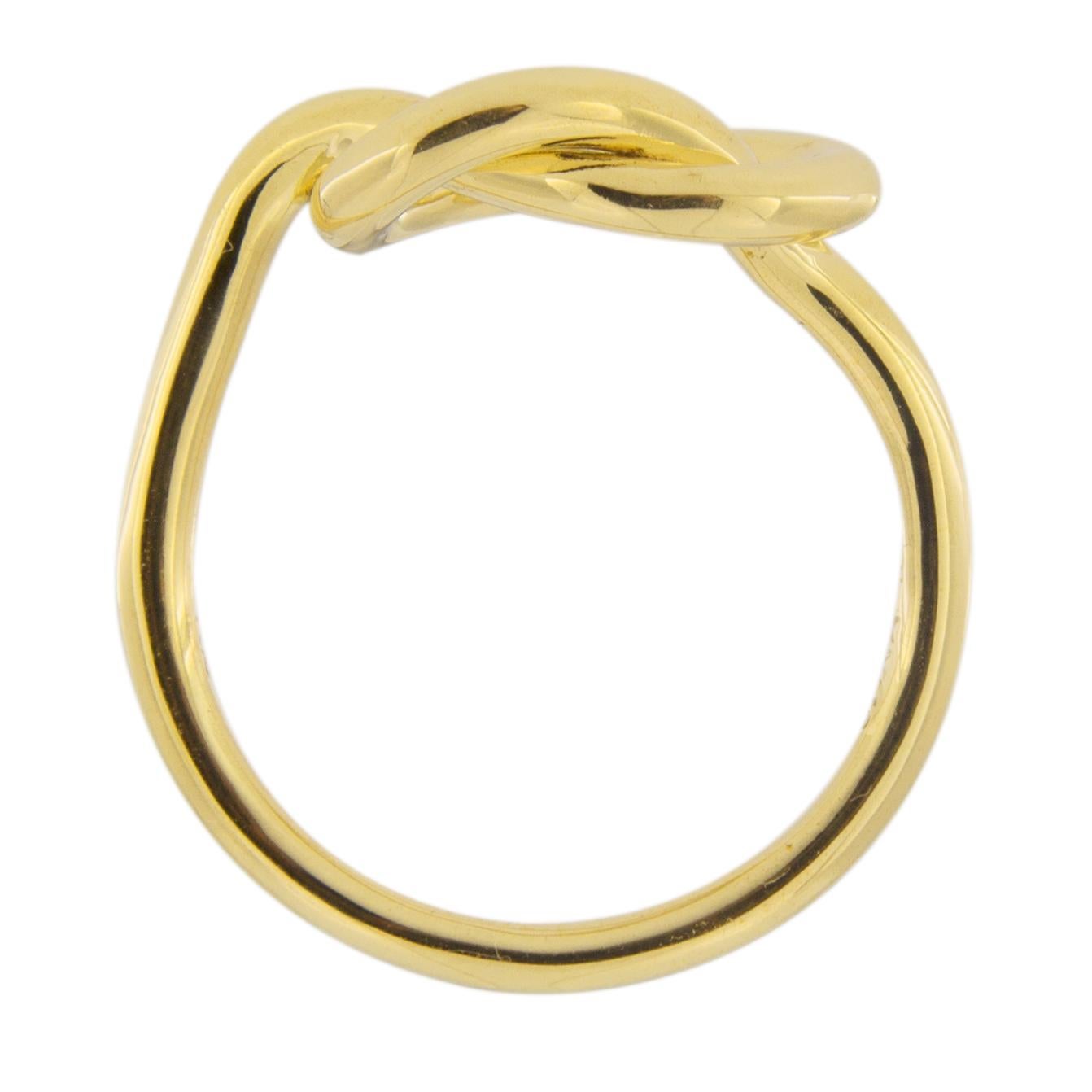 Alex Jona, bague en or jaune 18 carats avec nœud d'amour Pour femmes en vente