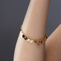 Alex Jona 18 Karat Yellow Gold Multiple Coin Chain Bracelet