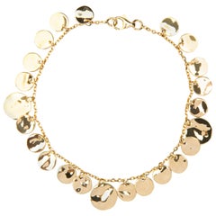 Alex Jona 18 Karat Yellow Gold Multiple Coin Chain Bracelet