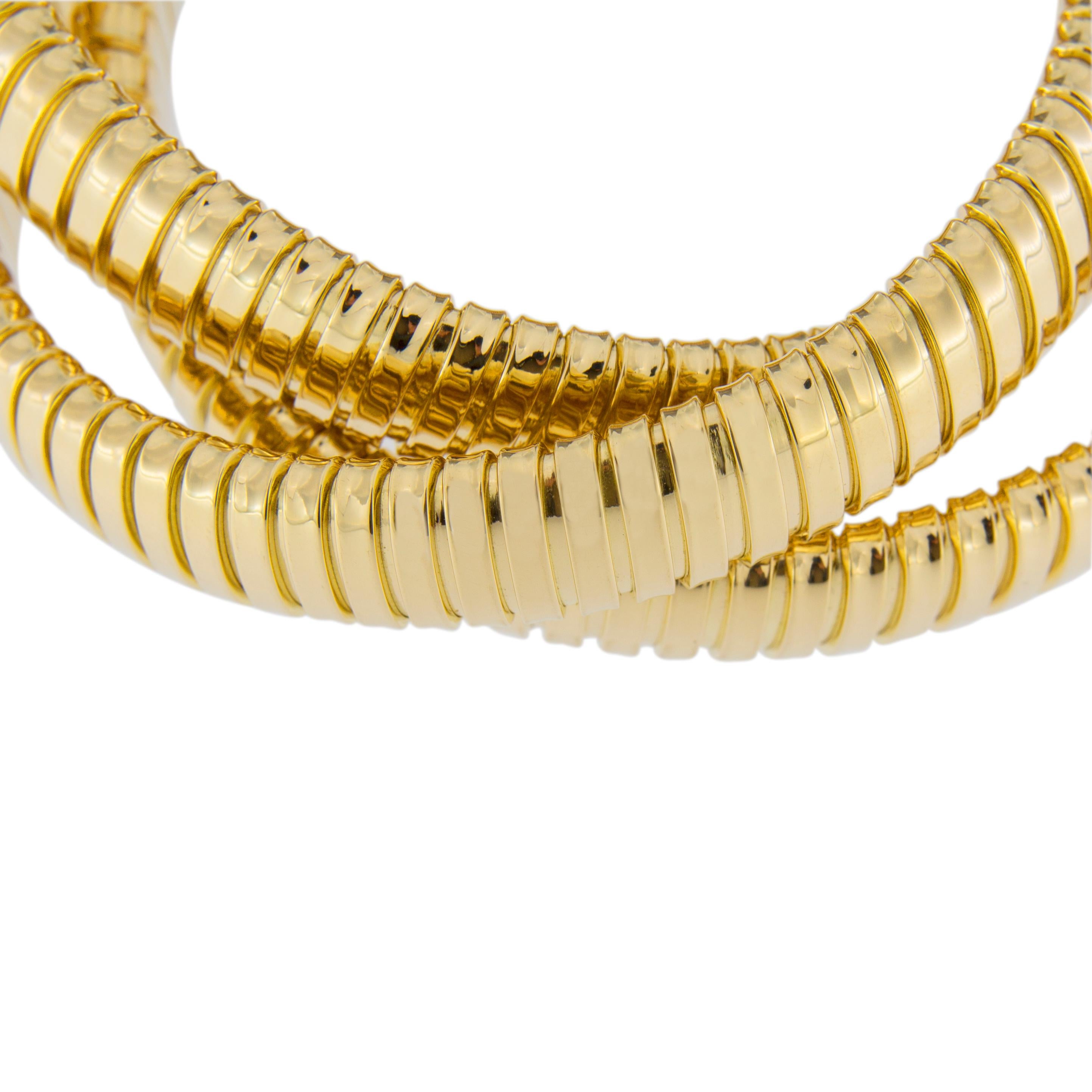 Alex Jona 18 Karat Yellow Gold Tubogas Rolling Bracelet 2