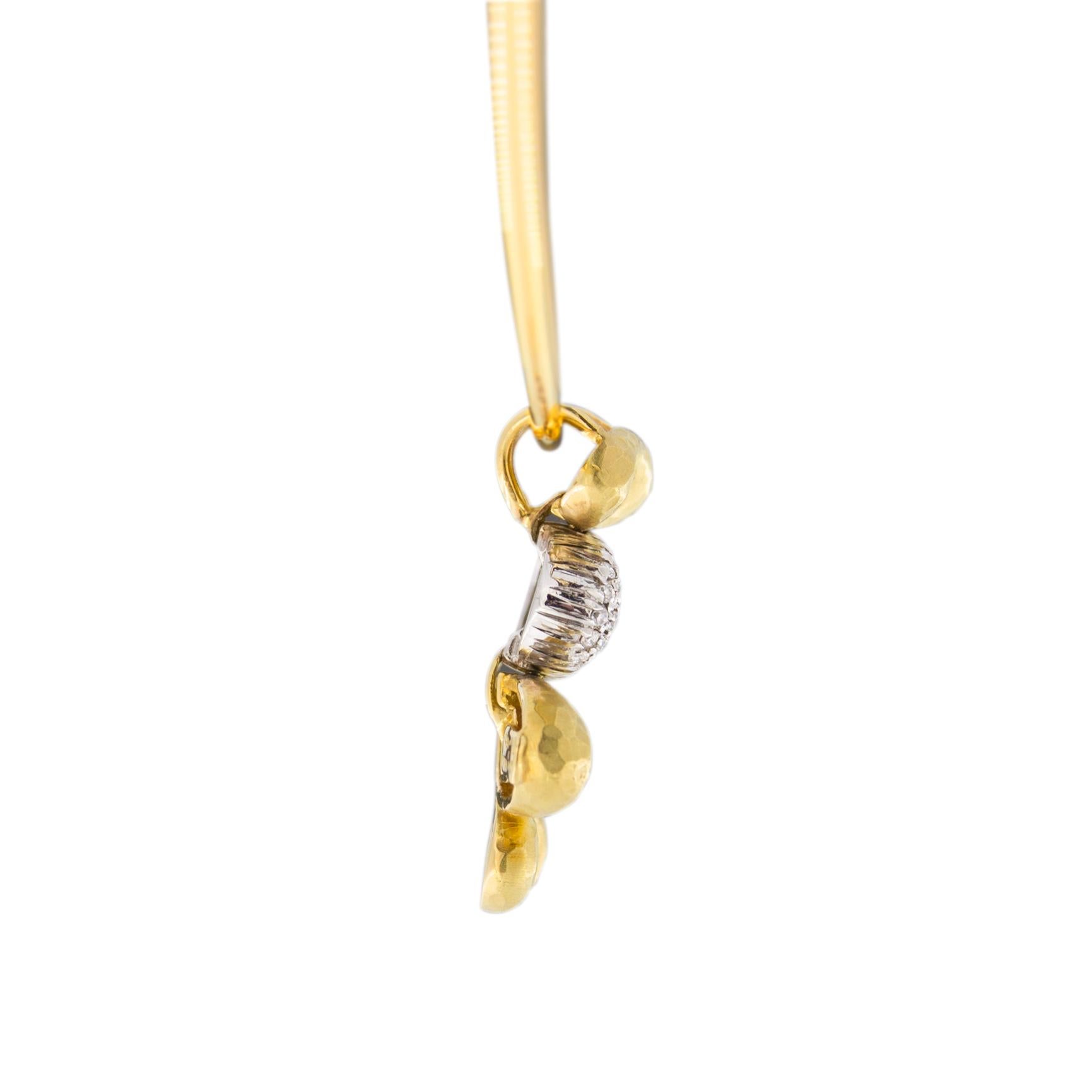 Jona 18 Karat Yellow Gold White Diamond Choker Pendant Necklace In New Condition In Lugano, CH