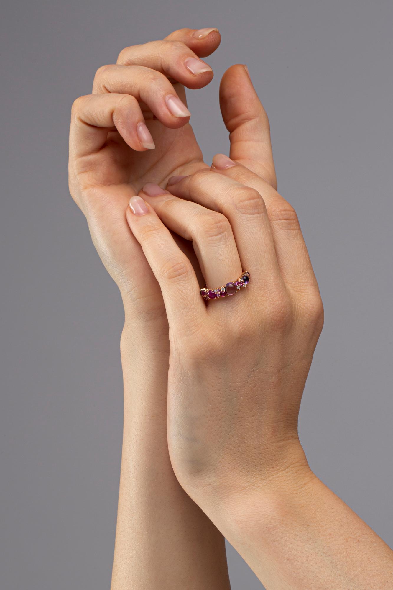 ruby sapphire amethyst ring