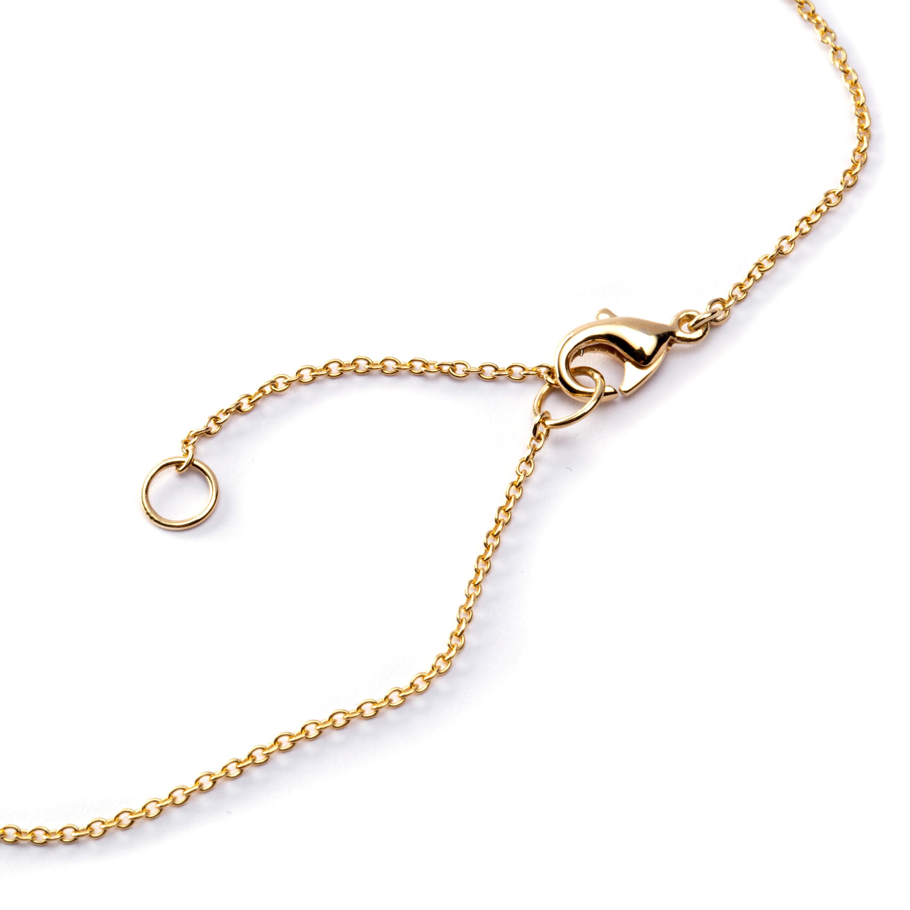 Alex Jona Aquamarine 18 Karat Yellow Gold Pendant Necklace In New Condition For Sale In Torino, IT