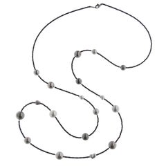 Jona Black Spinel South Sea Pearl Long Necklace