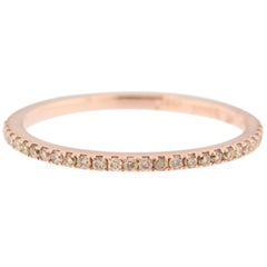 Jona Brown Diamond 18 Karat Rose Gold Eternity Band Ring