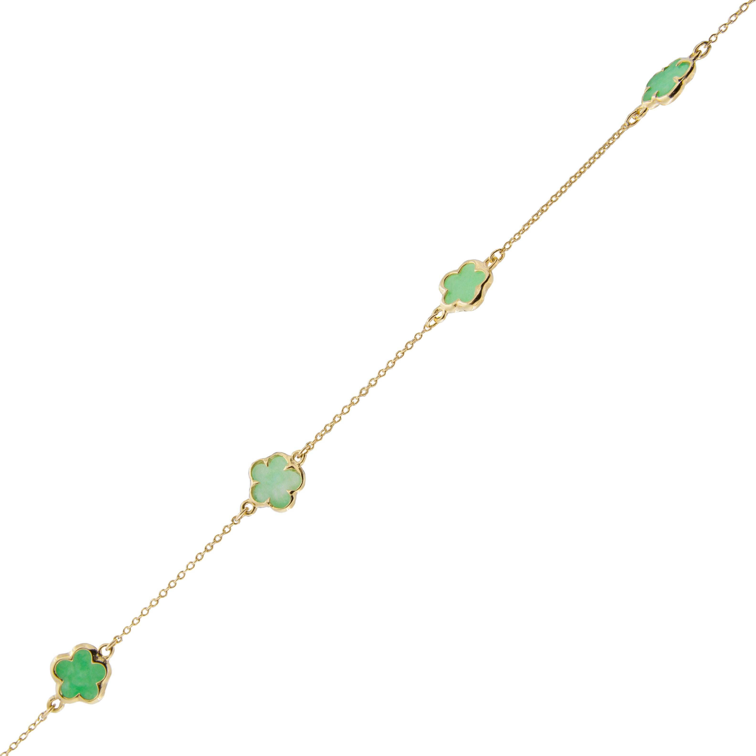 Jona Burmese Jade 18 Karat Yellow Gold Chain Necklace 1