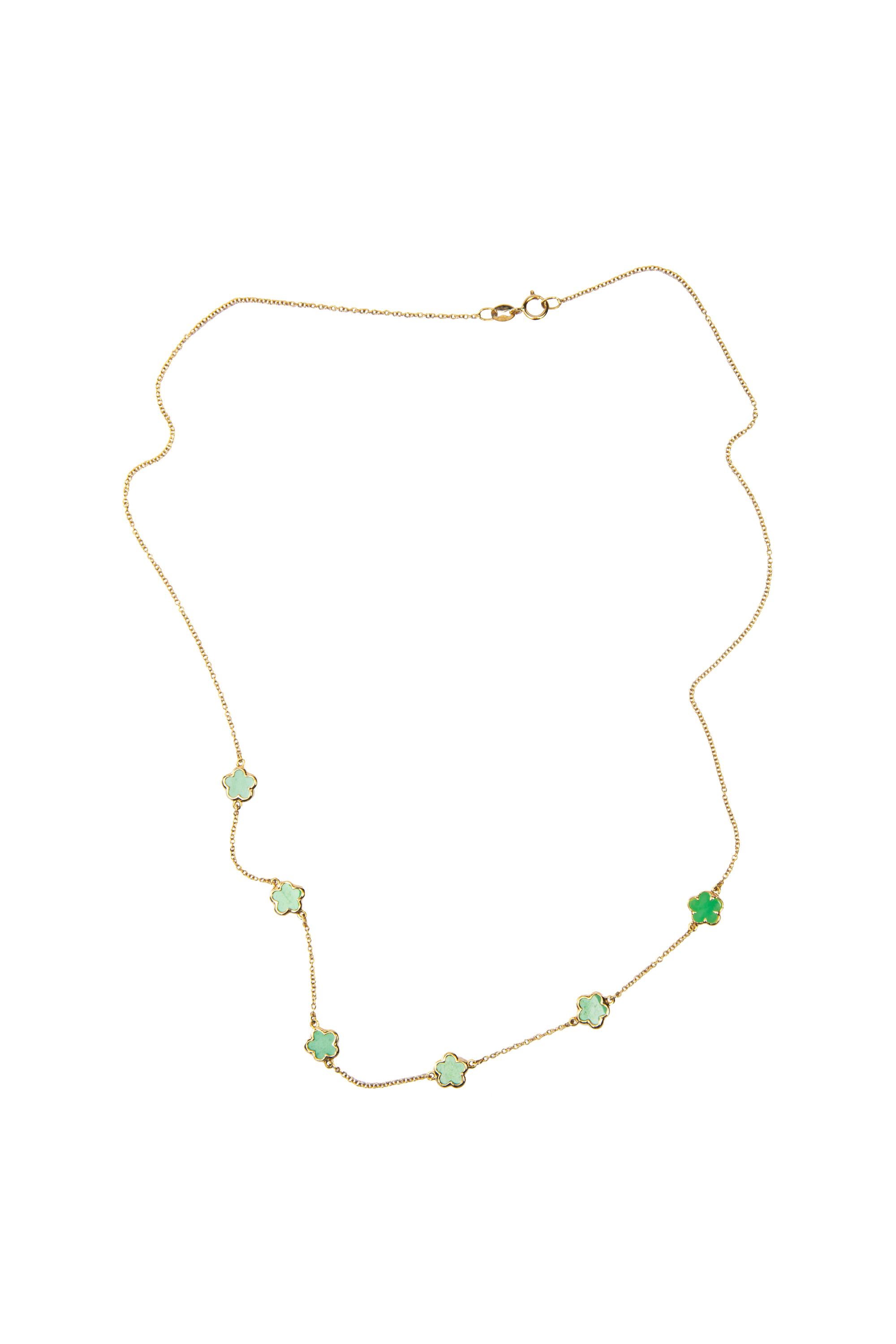 Women's Jona Burmese Jadeite Jade 18 Karat Yellow Gold Chain Necklace