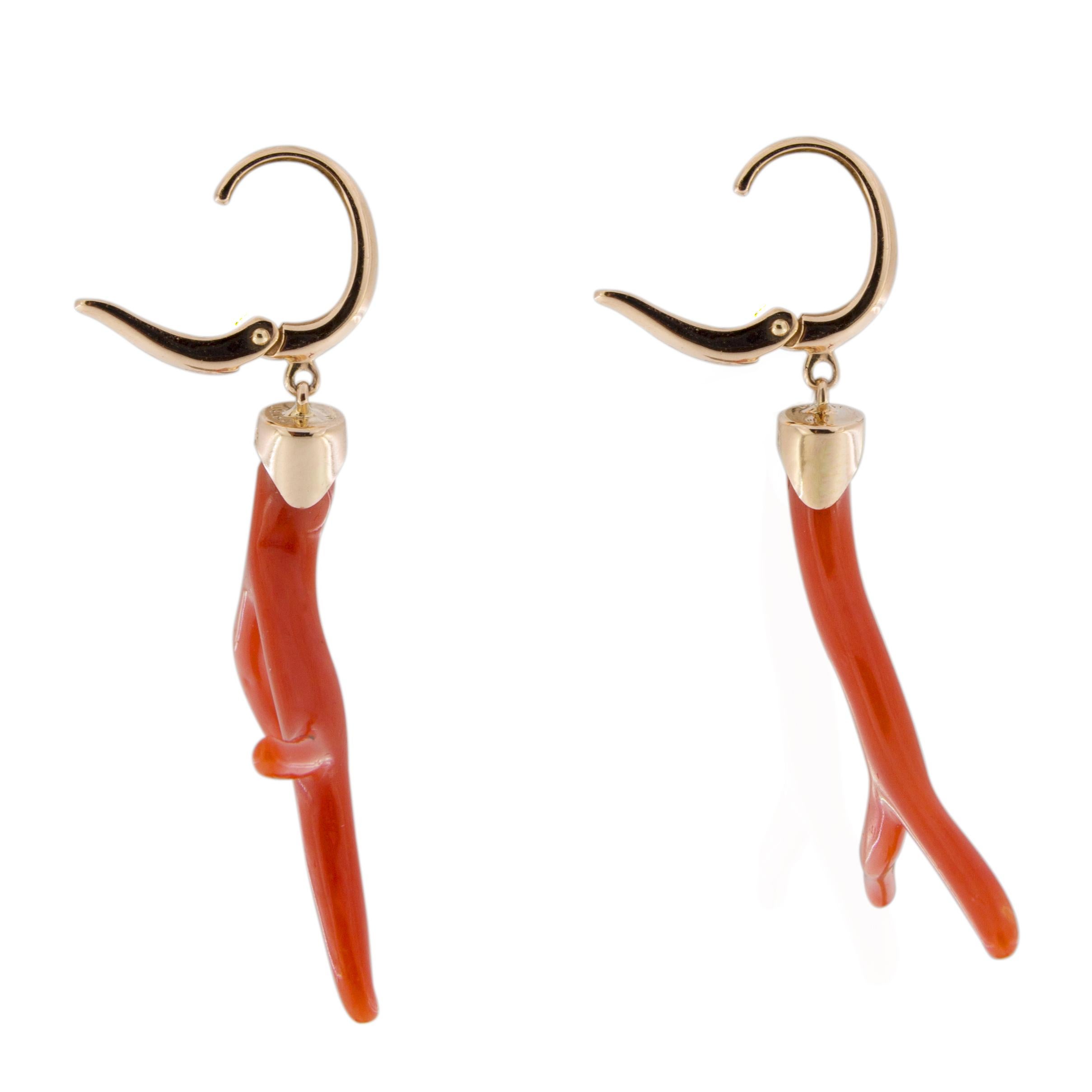 coral shaped earrings