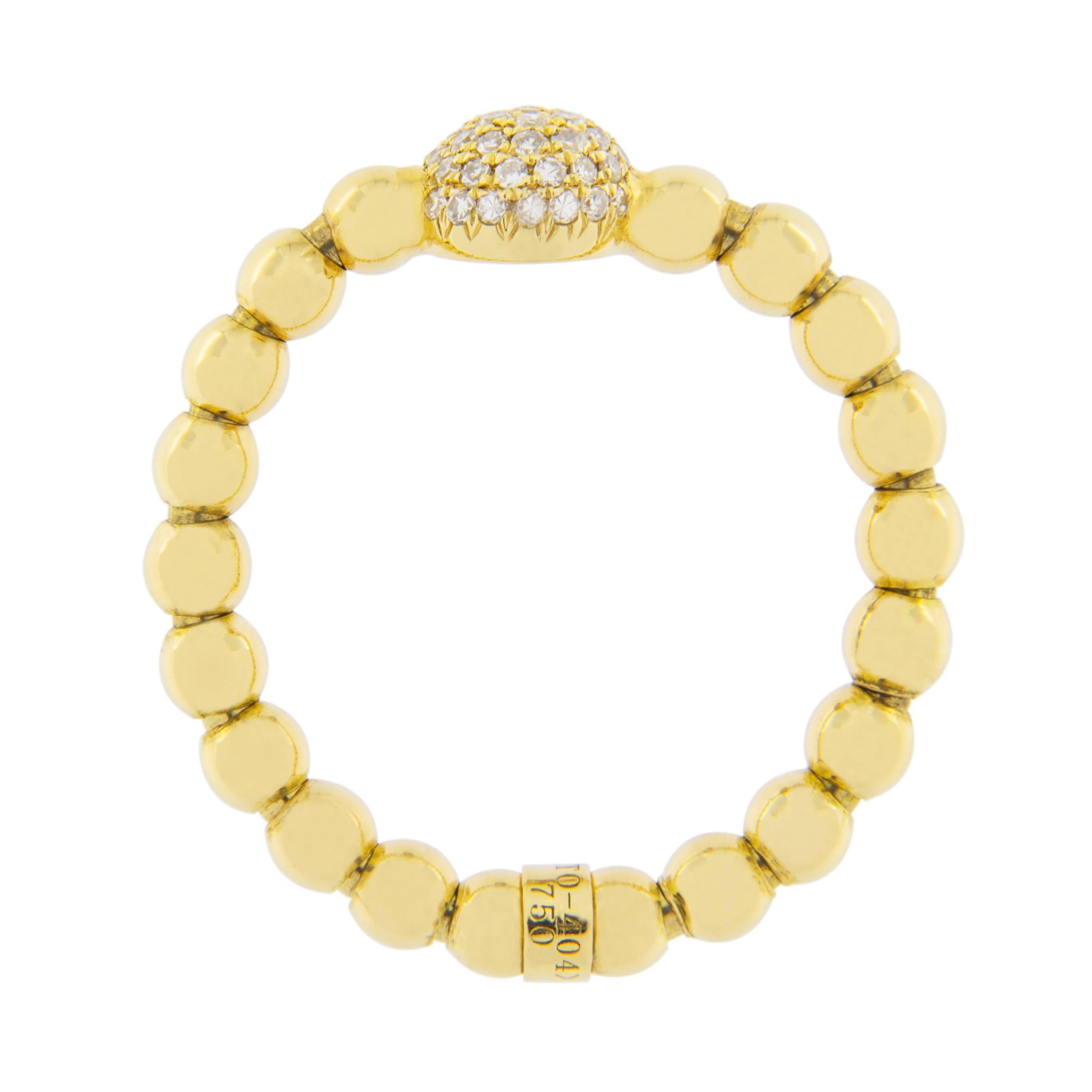 Jona Diamond 18 Karat Yellow Gold Flexible Ring 3