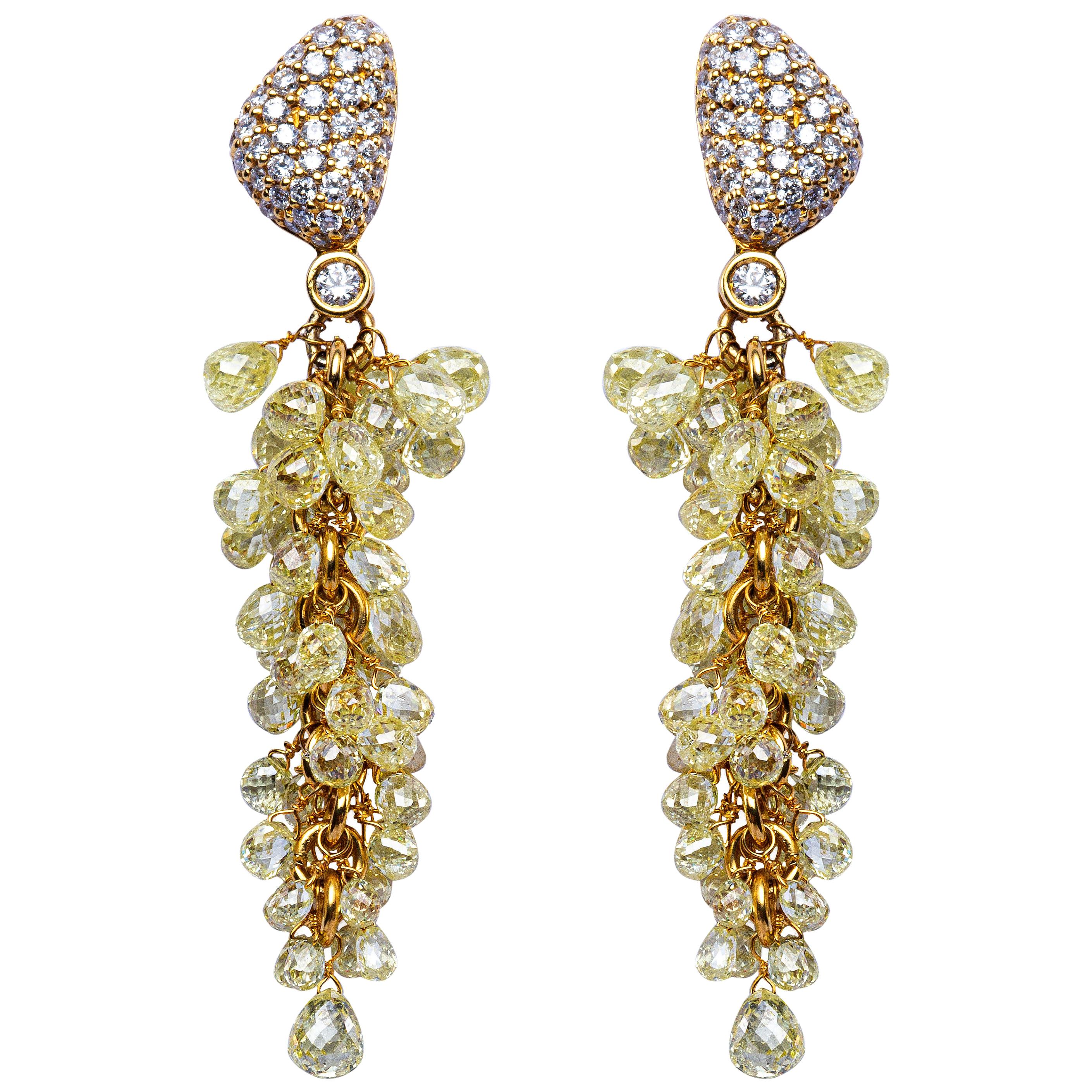Diamond, Pearl and Antique Chandelier Earrings 1,961 For Sale at 1stDibs