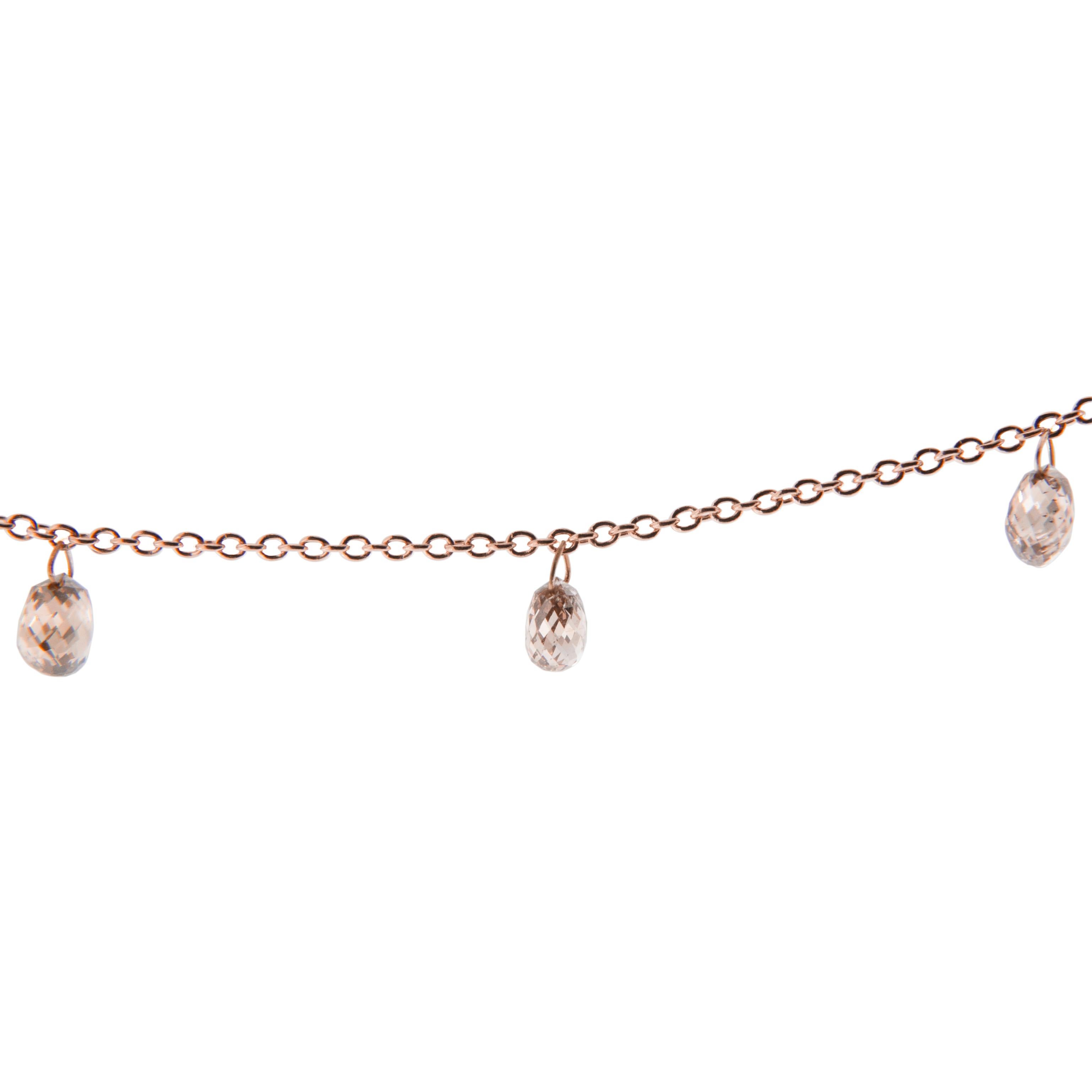diamond briolette necklace