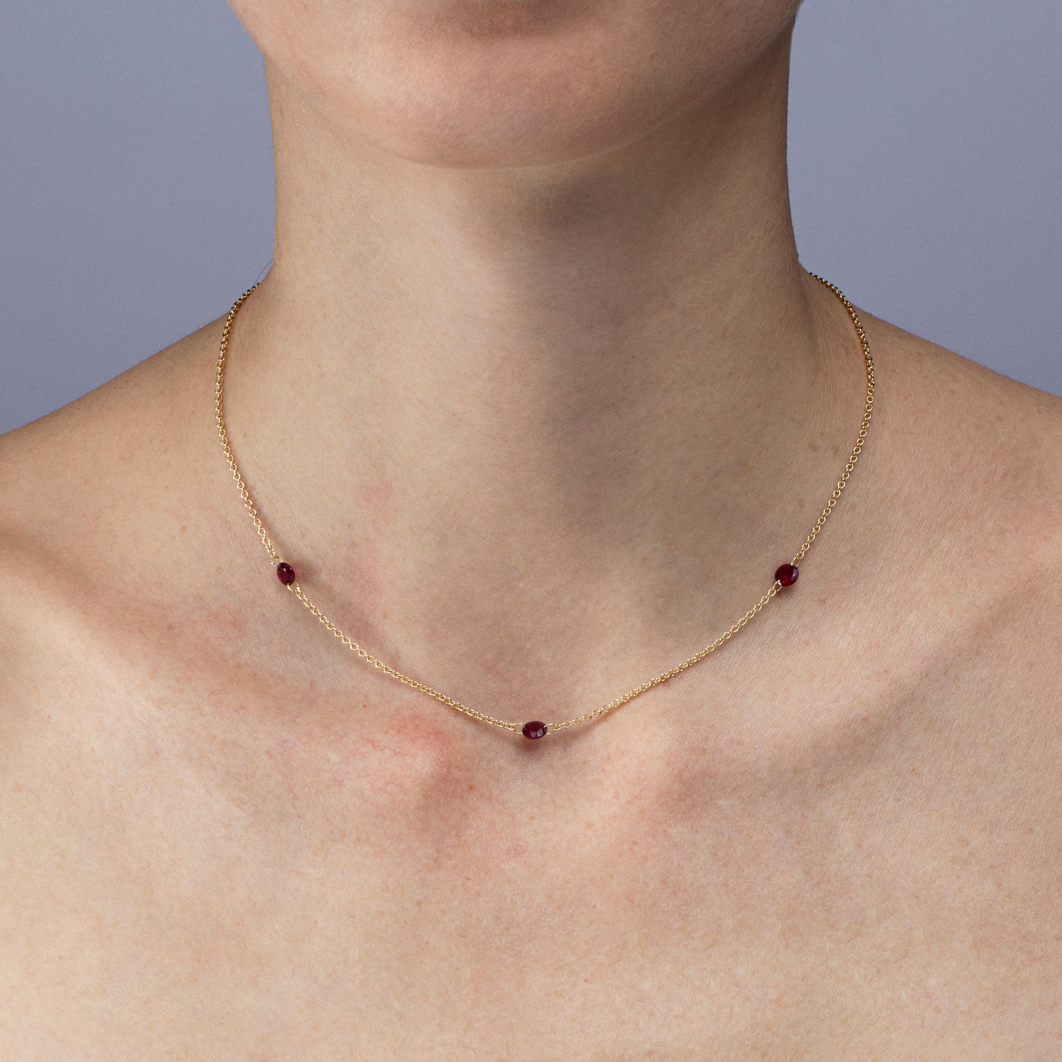 floating ruby necklace