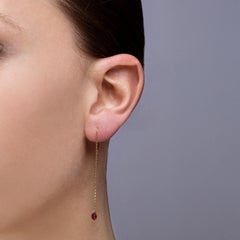 Alex Jona Floating Ruby 18 Karat Yellow Gold Earrings